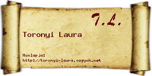 Toronyi Laura névjegykártya